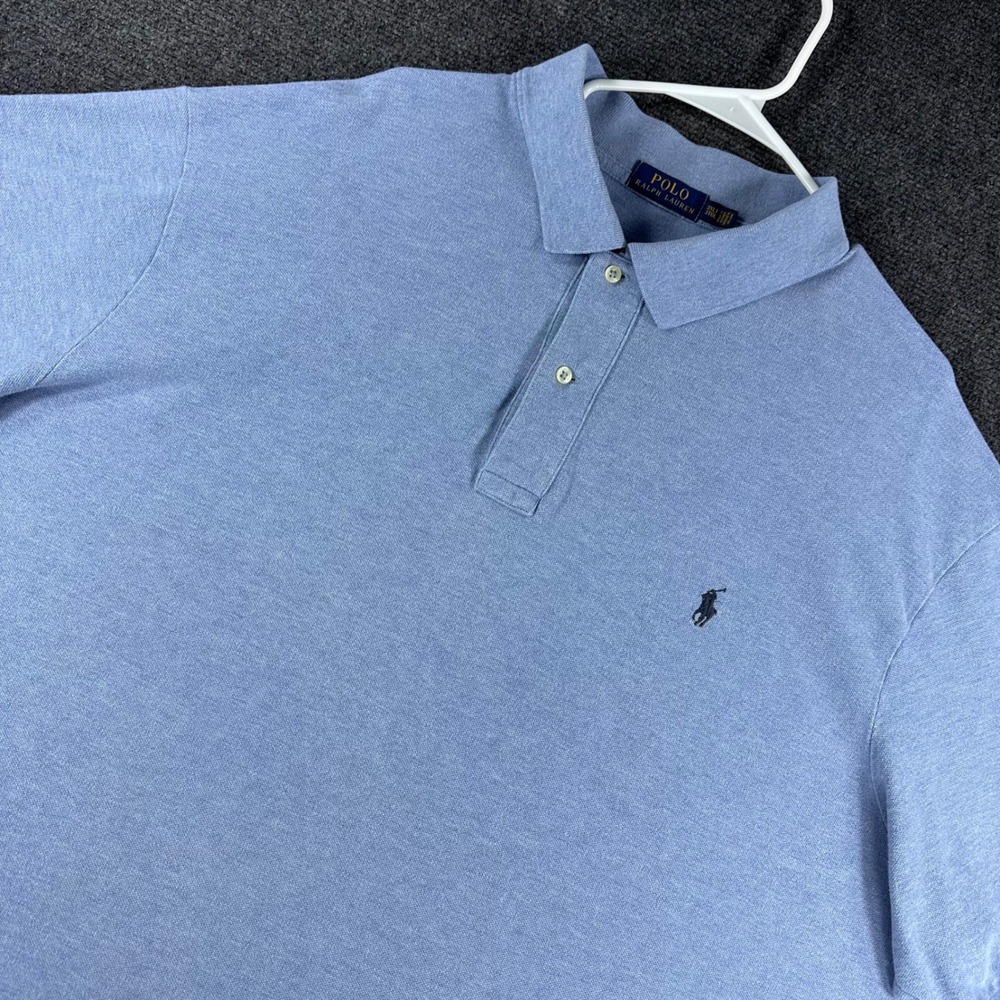 Polo Ralph Lauren Polo Shirt Mens 3XLT 3XL Tall Blue Short Sleeve Pony Logo